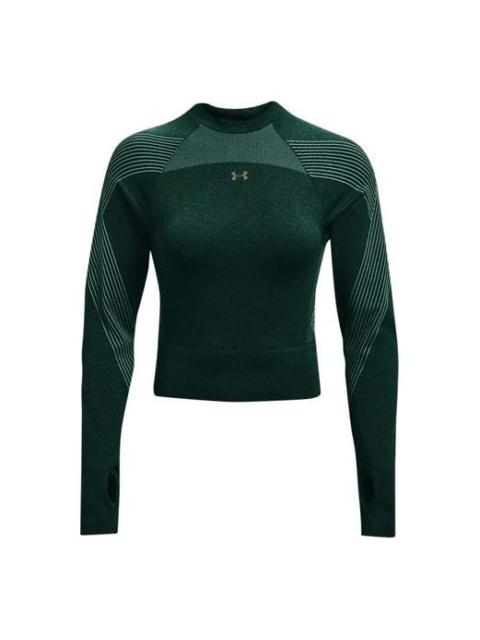Under Armour (WMNS) Under Armour Causual Training Short Sports Long Sleeve T-Shirts 'Green' 1362723-370