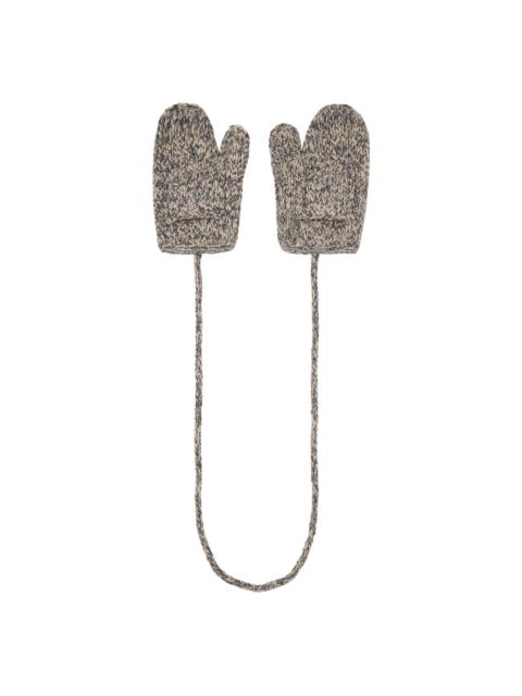 Maison Margiela Gray Shetland Wool Mittens