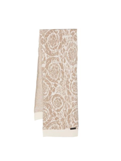 Versace Croc-Effect Chenille Jacquard Scarf