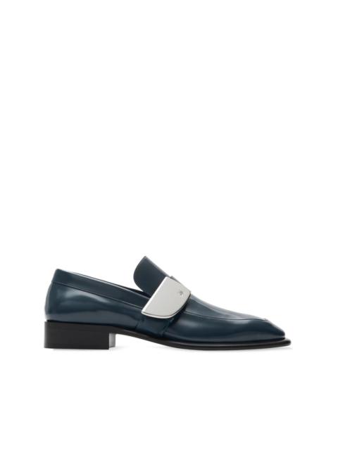 Shield leather loafers