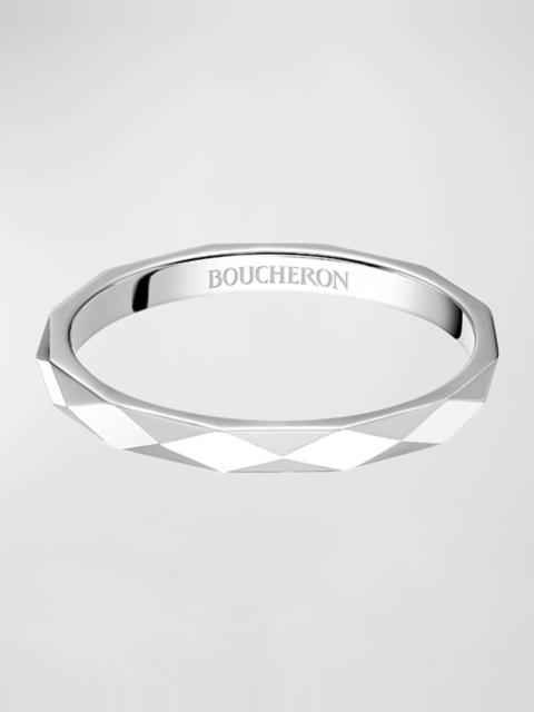Boucheron Facette Platinum Small Band Ring