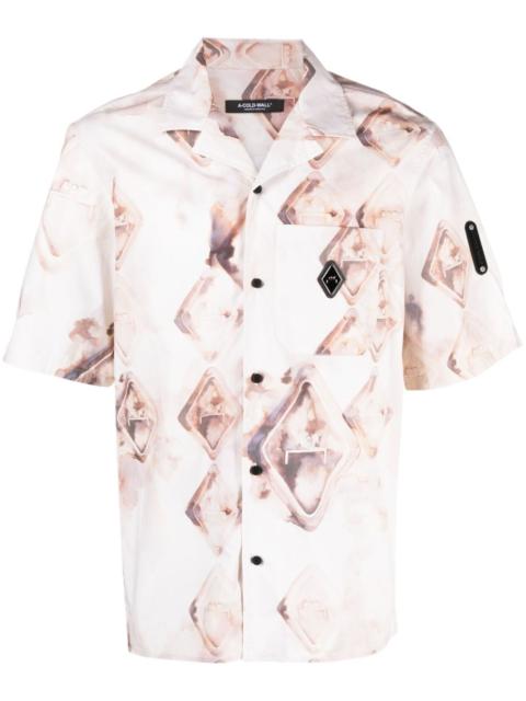 A-COLD-WALL* diamond-monogram short-sleeve shirt