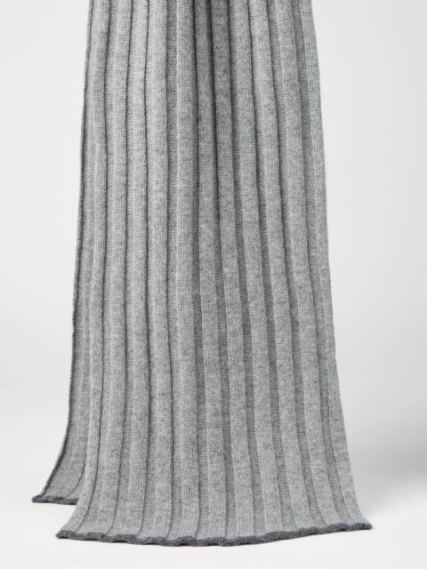 Brunello Cucinelli Cashmere rib knit scarf