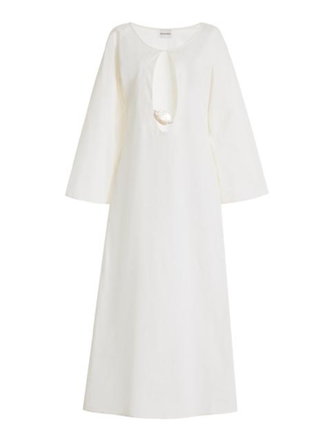 MARLIES GRACE Exclusive Ocean Cotton Maxi Dress white