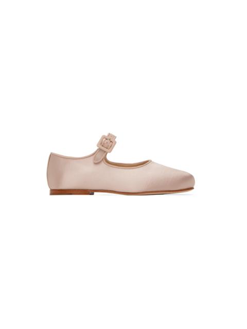 SANDY LIANG SSENSE Exclusive Pink Mary Jane Pointe Ballerina Flats