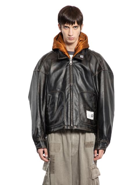 Maison MIHARAYASUHIRO Hoded Vegan Leather Jacket