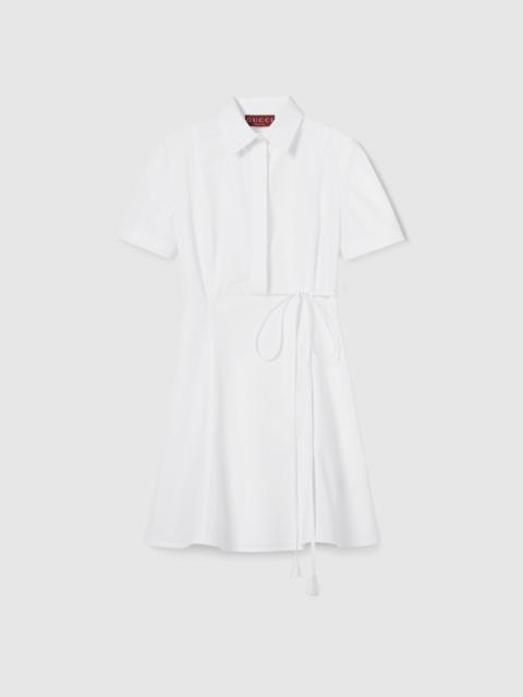 GUCCI Embossed heavy cotton poplin dress