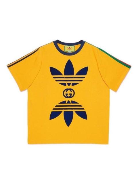 GUCCI Gucci x adidas Cotton Jersey T-Shirt 'Yellow' 691636-XJEKR-7219