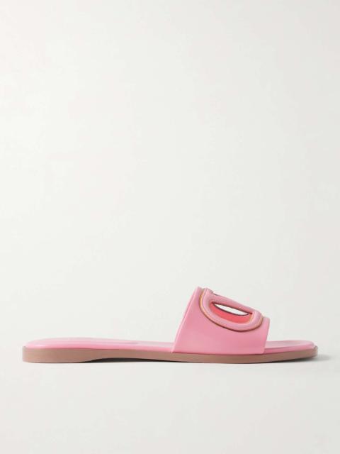 Valentino VLOGO cutout leather slides