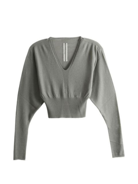 Rick Owens V-neck ribbed-knit sweater