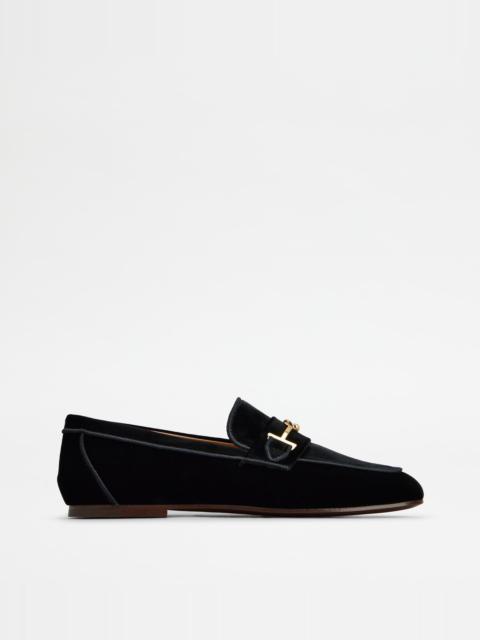 LOAFERS IN VELVET - BLACK