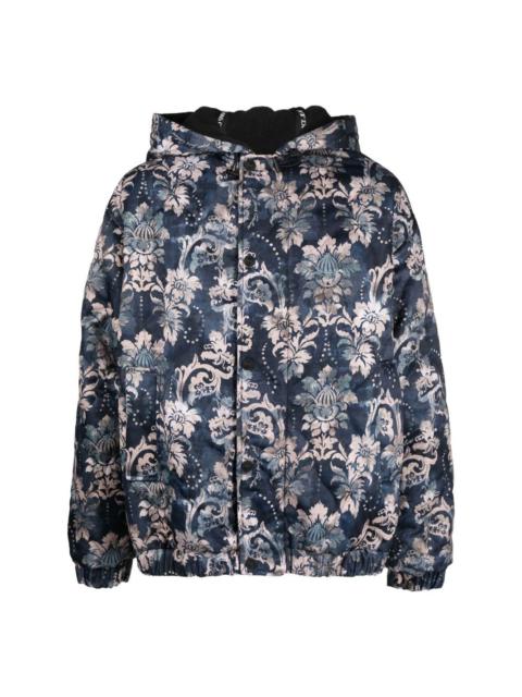 VERSACE JEANS COUTURE floral-print padded jacket