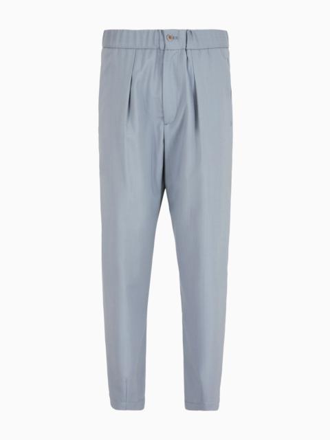 GIORGIO ARMANI ASV single-pleat viscose and wool trousers