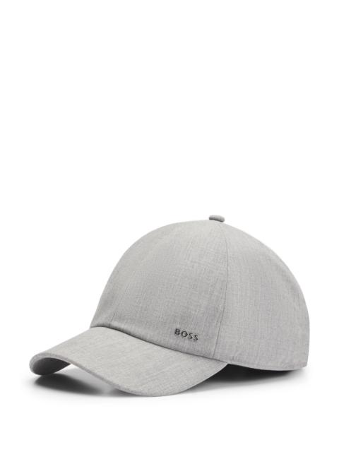 BOSS PEACHED-TWILL CAP WITH LOGO LETTERING