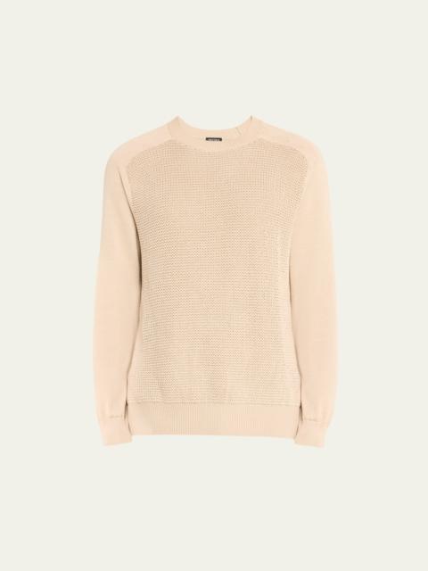 Men's Cotton-Silk Crewneck Sweater