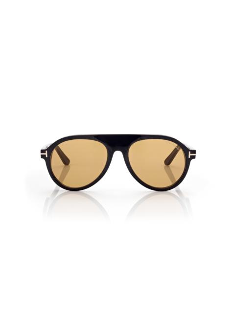 TOM FORD PILOT HORN SUNGLASSES