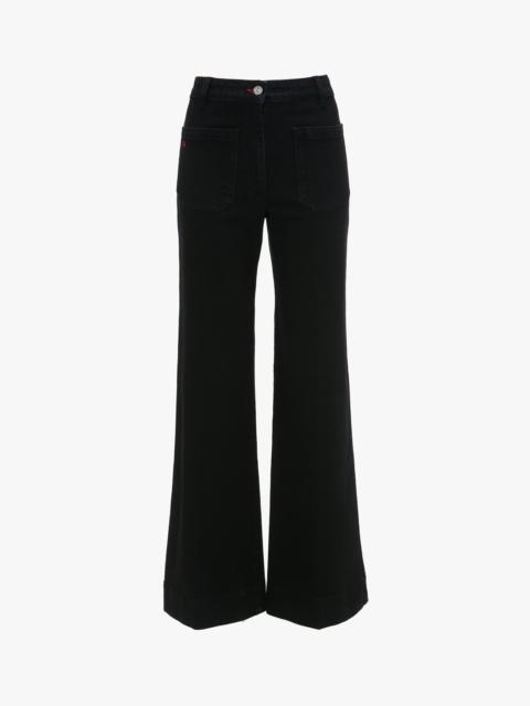 Victoria Beckham Exclusive Alina High Waisted Jean In Washed Black