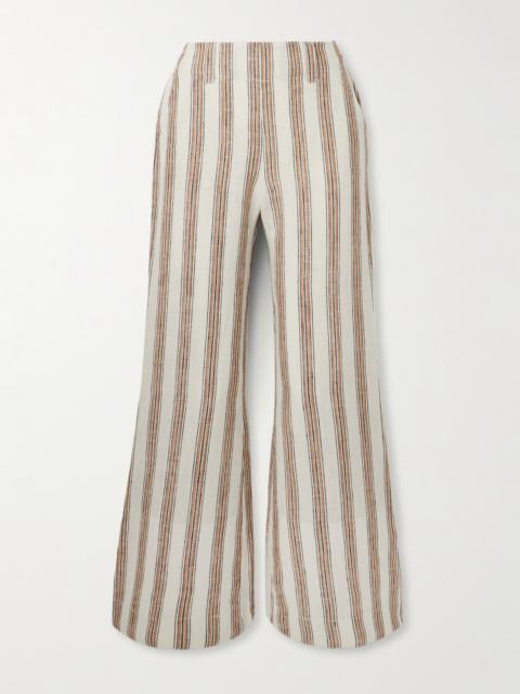 ALIX OF BOHEMIA Charlie Desert Striped Linen Flared Pants