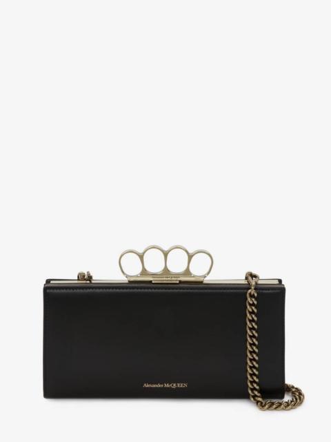 The Four Ring Case With Chain in Black