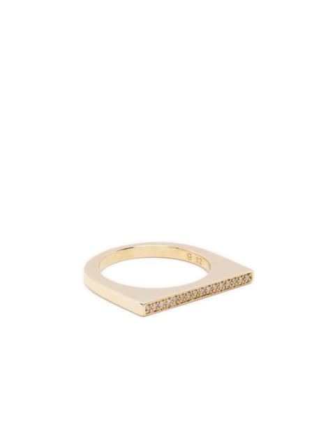 TOM WOOD Sleek 9kt gold diamond ring