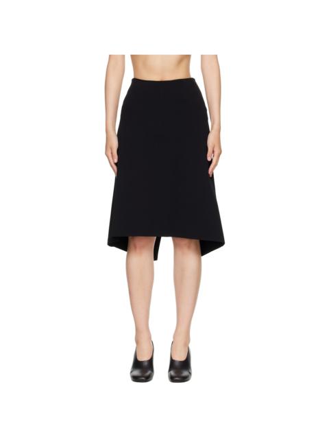 TOTEME Black Dipped Knit Midi Skirt