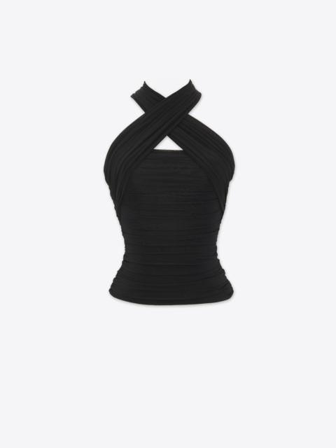 SAINT LAURENT halter top in jersey