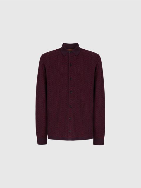 Missoni Virgin wool and viscose shirt with wave pattern