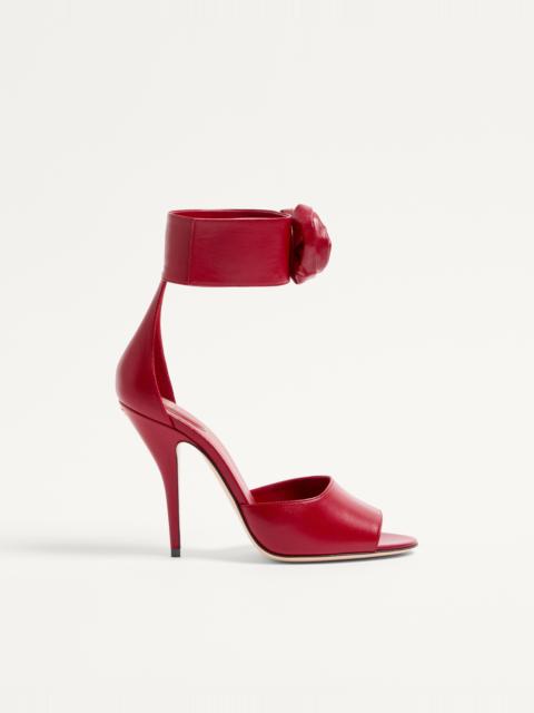 Valentino DRIP ROSE KIDSKIN SANDAL WITH CRYSTALS 105MM