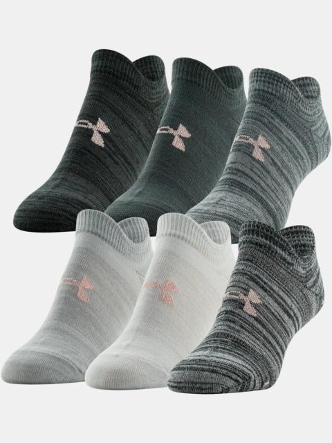 Under Armour Women's UA Essential 6-Pack No Show Socks