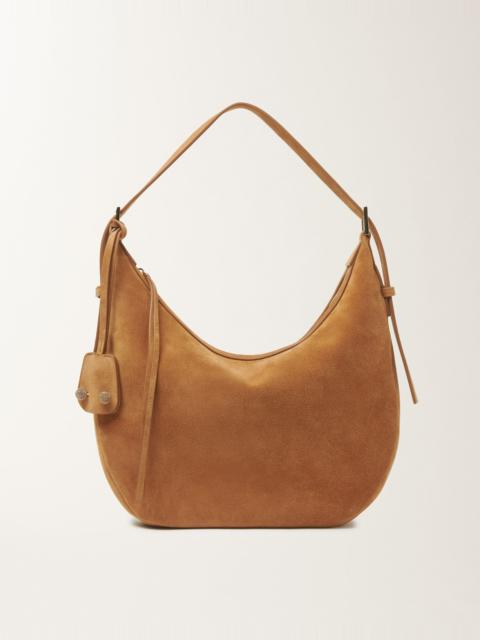 FABIANA FILIPPI Suede and wicker hobo bag