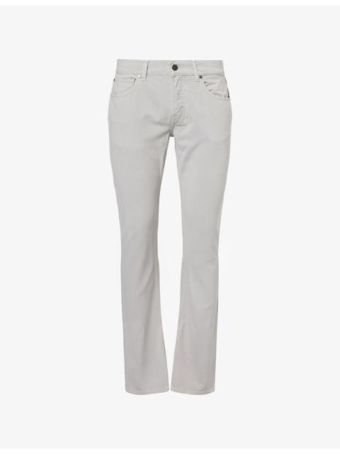 7 For All Mankind Luxe Performance Straight-Leg Cotton Jeans