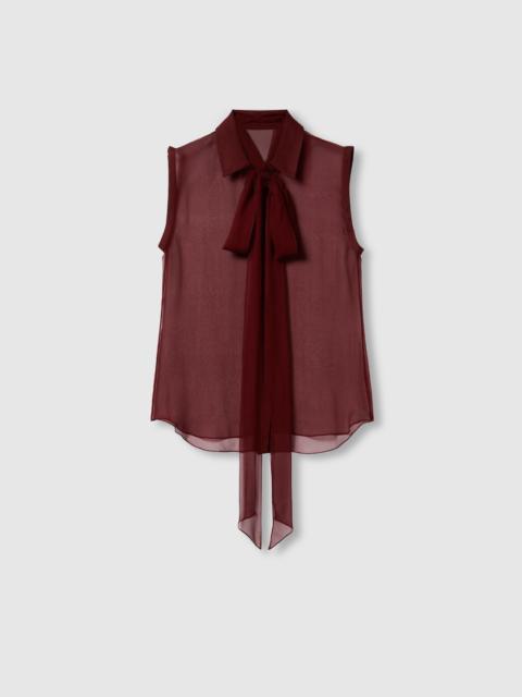 GUCCI Silk chiffon sleeveless shirt