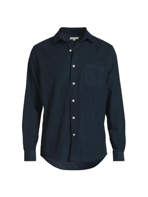 onia Men's Corduroy Long-Sleeve Button-Front Shirt - Midnight