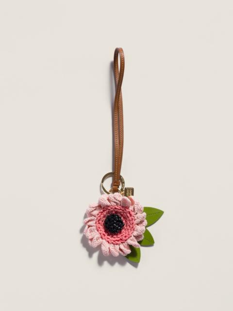 Miu Miu Fabric and leather key ring trick