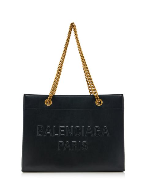 BALENCIAGA Duty Free Leather Tote Bag black