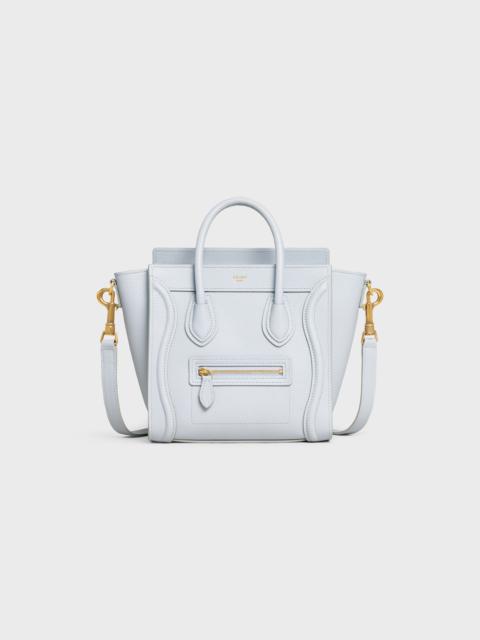 CELINE Nano Luggage bag in drummed calfskin