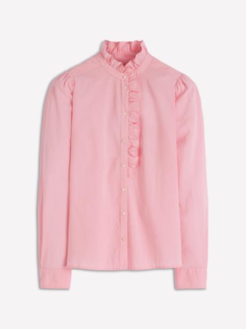 BODEN Isabel Ruffle Cotton Shirt-Spring Blossom Pink