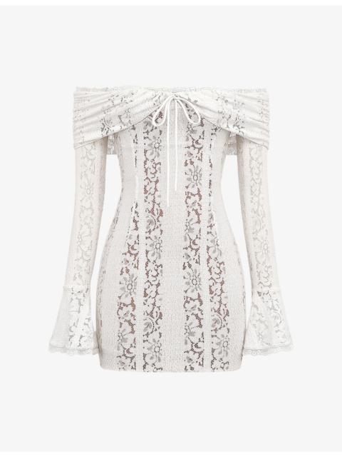 House of CB Sadie Off-Shoulder Lace Mini Dress