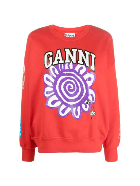 GANNI Isoli Mega Flower sweatshirt