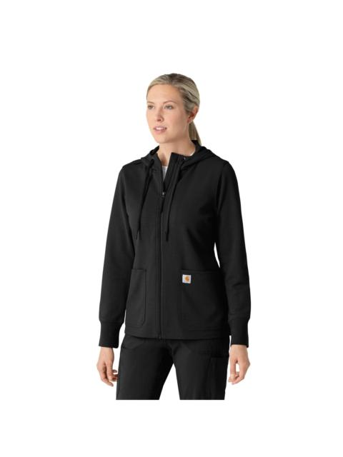 Carhartt Women's Full Zip Waffle Scrub Hoodie