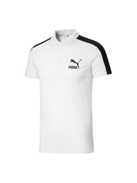PUMA PUMA Iconic T7 Polo Shirt 'White Black' 598250-02
