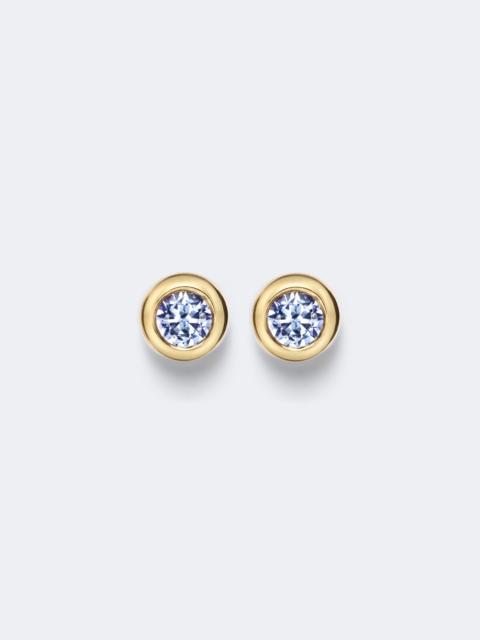 DAVID YURMAN Pavé 18kt gold earrings with tanzanites