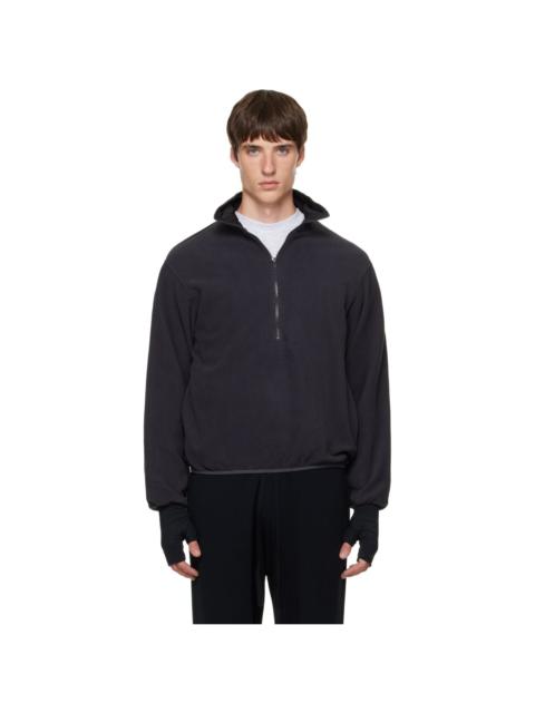 entire studios Black Shell Fleece Sweatshirt