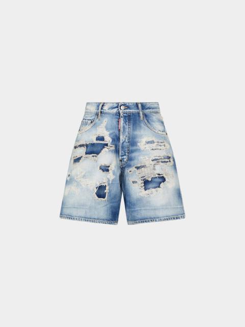 DSQUARED2 SHARK BITE WASH BOXER SHORTS