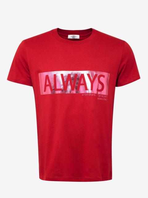 Red 'Always' Print T-Shirt