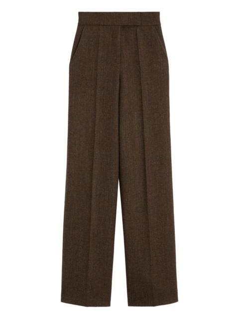 pleated wide-leg trousers