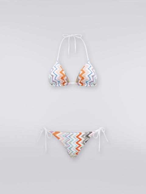 Missoni Viscose blend chevron lamé bikini