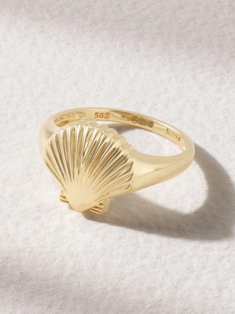 Venus 14-karat gold signet ring