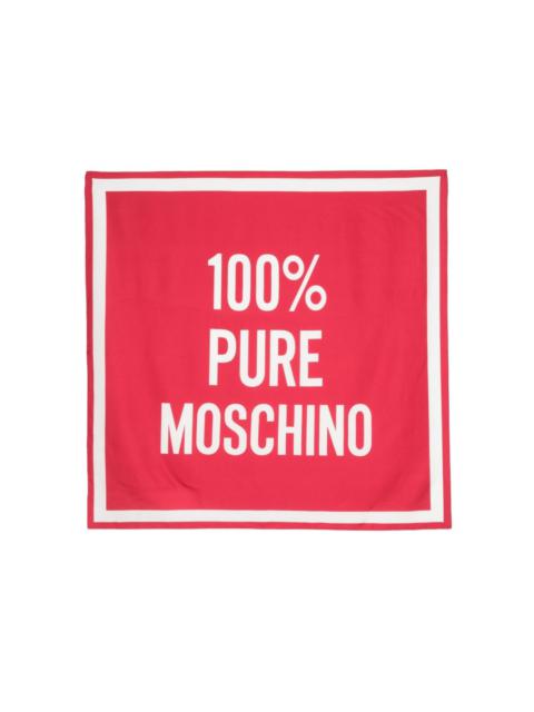 Moschino logo-jacquard silk scarf