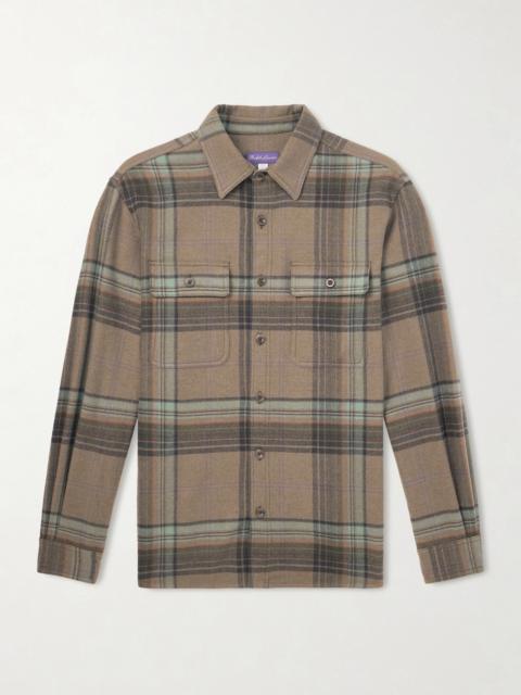 Ralph Lauren Checked Wool and Cashmere-Blend Flannel Overshirt